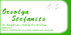 orsolya stefanits business card